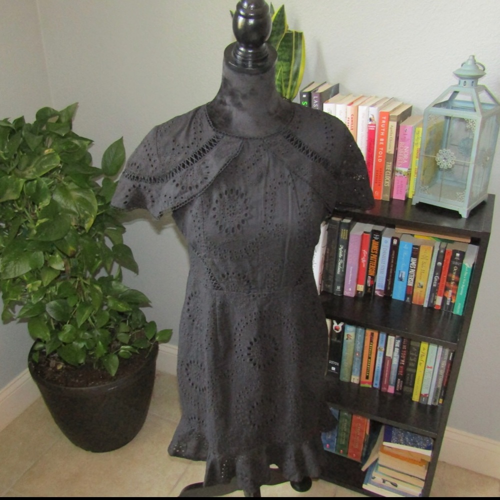 The Clothing Company Beautiful Midi Black Lace Dress sz M!